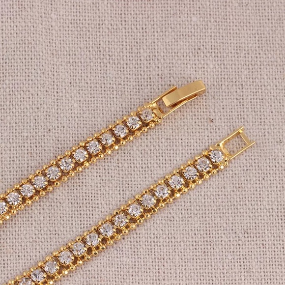 ❤️gorgeous all crystal rhinestone gold bracelet - Picture 5 of 5